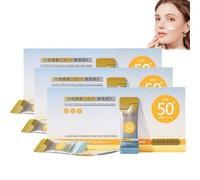 50 Pack/Box Mini Sun Cream Travel Size Sunscreen SPF 50+, Travel Sun Cream Bulk, Anti-Age Sunscreen For Face and Body, Waterproof & Long Lasting, Non-Greasy, Outdoor Ultra Light UV Protetion (3)