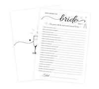 50 Pack Bridal Shower Game Cards 5x7 Inch-Who Knows The Bride Best Game Cards Funny Wedding Bridal Shower Party Games Supplies