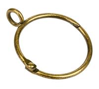 50-Pack Bronze Curtain Rings with Eyelets, Metal 1.25 Inch Drapery Ring, Hinge Snap-Joint Design, Fits Up to 1-Inch Curtain Rods