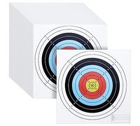 50-Pack Bullseye Large Paper Shooting Range Targets for Pistol Shooting, Bulk Pack for Hunting Accessories, Handguns, Gun Range, Firearms with Colorful Design 43 x 43 cm (10 Rings, 17x17 inches)