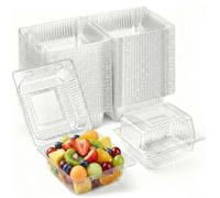 50 Pack Cake Boxes, 5.3inch Cake Container Cake Boxes for Cake Portions Individual Thickened Sandwich Containers for Food,Cake Slice, Dessert, Hamburger, Salad