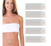 50-Pack Castor Oil Belly Button Patch, Skin-Tone Spunlace Non-Woven Patches with Inner Ring and Film, for Natural Therapy, Digestive Health, and Detox, 6x6 cm Size
