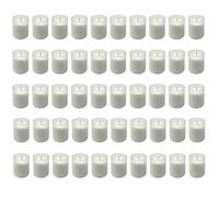 50 Pack Cemetery Candles White Small Grave Candle No. 40 Round Grave Light
