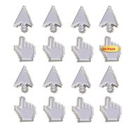 50 Pack Classic Cursor Pixel Gesture Arrow Enamel Pins White Window Computer Mouse Pointer Badges Brooch IT Worker Punk Jewelry Pin Gift