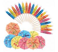 50 Pack Cocktail Umbrellas,Cocktail Accessories,Cocktail Umbrellas for Drinks,Cocktails Umbrella,Beach Party Paper & Bamboo Stick Pick Umbrella,Paper Drinks-Umbrella Food Picks,Mini Umbrella Toothpick