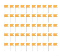 50 Pack Colorful Flag Tacks, Plastic Push Pins for Board, Map Marking, Office School Organization, Multi-Color Paper Fixing Pins(orange)