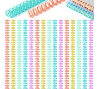 50 Pack Comb Binding Spines, 30 Ring Plastic Binder Combs for A4 Paper, Easy to Open and Close for Adding Pages for Office and School Use (Multicolor, 3/4 Inch (150 Sheet Capacity))