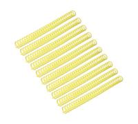 50 Pack Comb Binding Spines, 30 Ring Plastic Binder Combs for A4 Paper, Easy to Open and Close for Adding Pages for Office and School Use (Yellow, 3/4 Inch (150 Sheet Capacity))