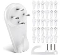 50 Pack Concrete Wall Hooks - Picture Hangers with Invisible Nails, Attach to Stucco, Cinder Block, Cement & More