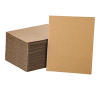 50 Pack Corrugated Cardboard Sheets Flat Hard Cardboard Inserts Back to School Classroom Supplies Flat Squares Separators for Shipping, Mailing, Packing, Art Projects, DIY Crafts(8 x 10 Inch,Brown)