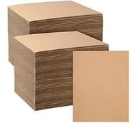 50 Pack Corrugated Cardboard Sheets Flat Hard Cardboard Inserts Back to School Classroom Supplies Flat Squares Separators for Shipping, Mailing, Packing, Art Projects, DIY Crafts(14 x 11 Inch,Brown)