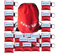 50 Pack CPR Mask Face Shield With Keychain And One-way Valve CPR Breathing Barrier Mouth To Mouth Protection Resuscitation Shield For first aid kits