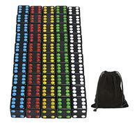 50 Pack D6 Game Dice Set with Pouch - 16mm Black Color 6 Sided Dice, Perfect Tabletop Games Dice for Tenzi, Yahtzee, DND MTG RPG War Games by YOUSHARES