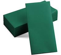 50-Pack Disposable Linen-Feel Green Napkins, 12" x 17" Cloth-Like Paper Dinner Napkins For Christmas, Wedding, Bathroom, Party Or Event