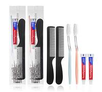 50 Pack Disposable Toothbrushes with Toothpaste and Comb for Homeless Individually Wrapped,10g Travel Toothpaste,7inch Black Hair Comb, Travel Toothbrush for Hotel,AirBnb,Guest