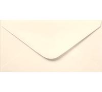50 Pack DL Ivory Cream Envelopes 110mm x 220mm Gummed.