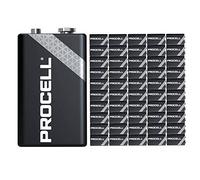 50 Pack - Duracell Procell 9V Batteries | 9 Volt Industrial Power Alkaline Battery | Home or Office Use | Car Air Freshener Promo Pack | Reliable Long Lasting Power
