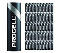 50 Pack - Duracell Procell AA Batteries | 1.5V Industrial Power Alkaline Battery | Home or Office Use | Car Air Freshener Promo Pack | Reliable Long