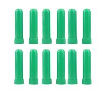 50 Pack Essential Oil Blank Nasal Inhaler Tubes Refillable Nasal Inhaler Blanks with Unscented Wicks（Green）