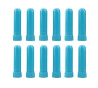 50 Pack Essential Oil Blank Nasal Inhaler Tubes Refillable Nasal Inhaler Blanks with Unscented Wicks(Blue)
