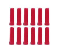 50 Pack Essential Oil Blank Nasal Inhaler Tubes Refillable Nasal Inhaler Blanks with Unscented Wicks（Red）