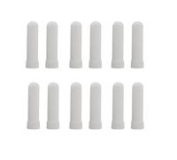 50 Pack Essential Oil Blank Nasal Inhaler Tubes Refillable Nasal Inhaler Blanks with Unscented Wicks（White）
