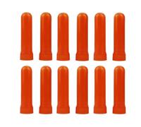 50 Pack Essential Oil Blank Nasal Inhaler Tubes Refillable Nasal Inhaler Blanks with Unscented Wicks（Orange）