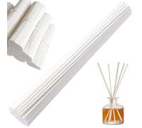 50 Pack Extra Long Reed Diffuser Sticks, 30cm x 3mm Natural Wood Rattan Aroma Oil Diffusion Replacements Refill Stick Premium for Spa Aroma Fragrance Aromatherapy Bedroom Home Office White