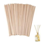 50 Pack Extra Long Reed Diffuser Sticks 30cm x 3mm Natural Wood Rattan Aroma Oil Diffusion Replacements Refill Stick Premium for Spa Aroma Fragrance Aromatherapy Bedroom Home Office