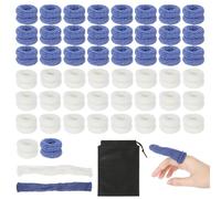 50 Pack Finger Cots, Breathable Finger Bandage, Cotton Finger Bob, Finger Cots Bandage, Stretchable Reusable Finger Plaster, Fingertip Protection for Work Kitchen Garden First Aid