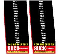 50 Pack Funny Bad Parking Cards, "You Suck At Parking" Prank Cards