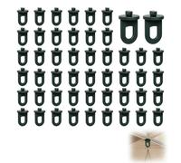 50 Pack Greenhouse Twist Clips, Heavy Duty Plastic Greenhouse Hooks for Hanging Plants, Glazing Bar Channels Insulation Clips, Secure Plant Support & Garden Accessories for Inside Greenhouses(Green)
