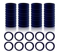 50 Pack Hair Bands for Women,Thick Bobbles Elastic Ties No Damage Hairbands Soft Rubber Band Elastics Ponytail Scrunchies Accessories Small Thin Strong Durable Bobble,for School Girls Kids (Navy Blue)