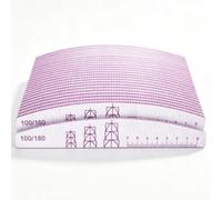 50 Pack Half Moon Curved Nail Files with Measurement Scale Mark, Disposable Emery Boards for Acrylic Gel Natural Nails, Manicure Pedicure Tool for Salon Home Travel
