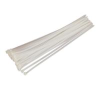 50 Pack Heat Resistant White Cable Ties - Durable Nylon 66 For Home And Workshop Use