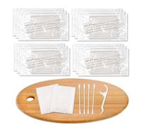 50 Pack Hotel Vanity Kit Individually Wrapped, Bulk Hotel Amenities Kit, Hospitality Set, Amenities Hotel Vanity Set Hygiene Products Include Cotton Pads, Cotton Swabs, Dental Floss Picks