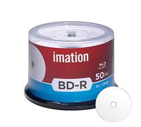 50 Pack Imation BD-R 6X 25GB Blu-ray White Inkjet Hub Printable Blank Media Data Movie Game Recordable Disc
