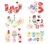 50 Pack Kids Little Dollhouse Furniture Toys House Big Dreams for Baby Children Girls Boys Age 3+