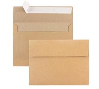 50 Pack Kraft Envelopes,A7 Envelopes,5x7 Envelopes for Invitations,Wedding, Baby Shower,Brown Kraft Envelopes for Personalize Gift Cards, Birthday Party