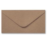 50 Pack Kraft Envelopes Recycled Fleck Natural Brown (DL (110x220mm))