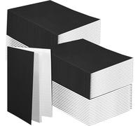 50 Pack Kraft Notebooks A5, Lined Notepad Journal Bulk Diary Subject Notebooks for Student Writing Composition School Office Notepad, 60 Pages/30 Sheets, Black, 14 x 21 cm