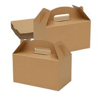 50 Pack Kraft Party Favor Treat Boxes Thickened Paper Gift Box Candy Snack Goodie Bag Gift Wrapping Box DIY Blank Box for Birthdays Wedding Holiday Baby Shower Graduations