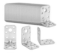 50 Pack L Corner Brackets, Steel 90 Degree Angle Braces, 2.2 x 2.2 x 1.4 in | multi-hole corner supports, wood joining hardware, furniture repair, shelf fixing, timber frames, DIY and workshop projects