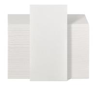 50-Pack Linen-Feel Guest Towels, 12" x 17" Cloth-Like White Paper Hand Towels, Soft And Absorbent disposable hand towels for bathroom, Kitchen, Wedding Reception or Dinner Party