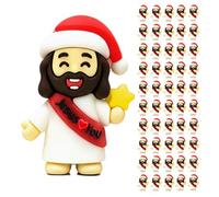 50 Pack Little Jesus Figurines in Bulk, Pocket Jesus Loves You, Jesus Small Figures, Little Tiny Jesus Figures for Church Christmas Party Favors Baptism Gifts Religious Gifts for Easter Egg Stuffers