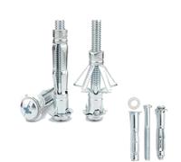 50 Pack M4 x 38mm Heavy-Duty Hollow Wall Anchors, Metal Cavity Wall Fixings for Plasterboard