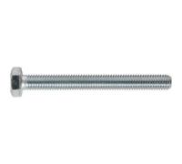 50 Pack M8 X 75mm Zinc Setscrews - Grade 8.8 Fully Threaded Din 933