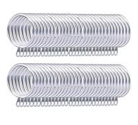 50 Pack Metal Curtain Rings , 3.0mm Wire & 35mm Inner Diameter Curtain Pole Rings , Silver Premium Curtains Hooks for Window Poles & Shower Drapery Rods