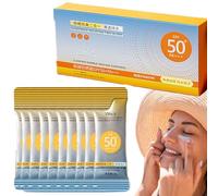 50 Pack Mini Sunscreen Travel Size Spf 50+, Sun Cream Mini Tube, Ultra Light UV Pro-tetion sun cream, Sunscreen for Athletes, Long Lasting Sweat Resistant & Waterproof Sun Cream for Face and Body (1)