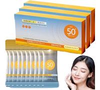 50 Pack Mini Sunscreen Travel Size SPF 50+, Ultra Light UV Mini Sun Cream, Waterproof & Long Lasting Non-Greasy for Face and Body, for Sun Protection Anytime and Anywhere (3PC)